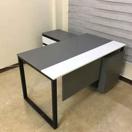 میز کارمندی مدرن پایه فلزی زیر باکسی